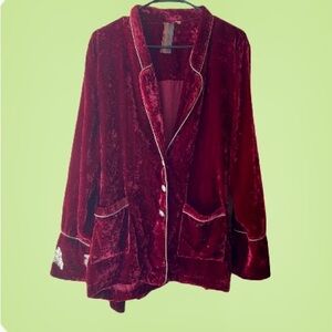 Aratta Silent Journey Velvet Burgundy Women's Jacket